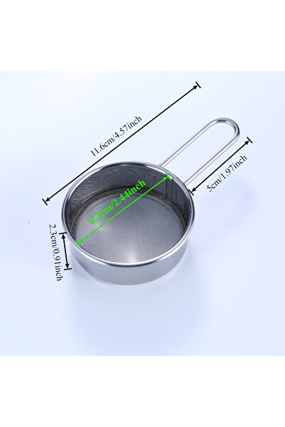 Choice4 1 قطعة مصفاة شبكية من الفولاذ المقاوم للصدأ بمقبض خشبي، ترشيح دقيق لل...