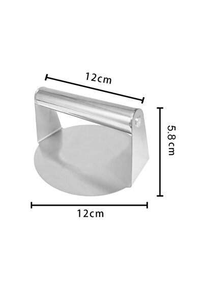 Choice مكبس برجر هش من الفولاذ المقاوم للصدأ ١٢ سم | قالب قوي لتحضير البرجر و...