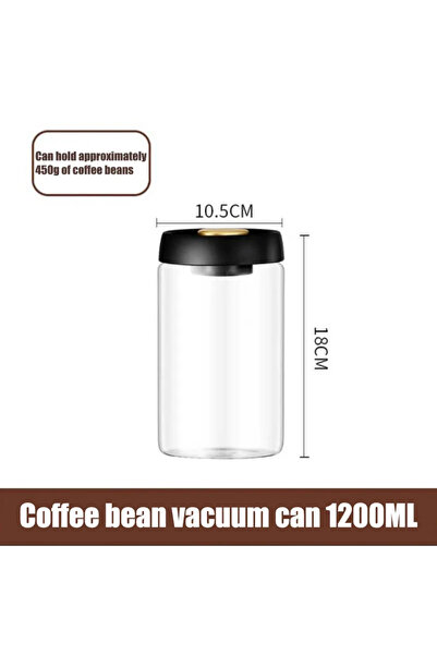 Choice مرطبان حبوب قهوة B12271C سعة 1200 مل، للتخزين في المطبخ، مرطبان زجاجي،...