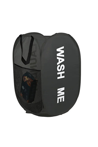 Choice Black Portable Mesh Pop Up Laundry Hamper Wide Opening Breathable Coll...