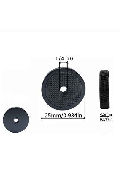 Choice 6 قطع 1 4 صواميل وسادة غير قابلة للانزلاق من سبائك الألومنيوم برغي كام...