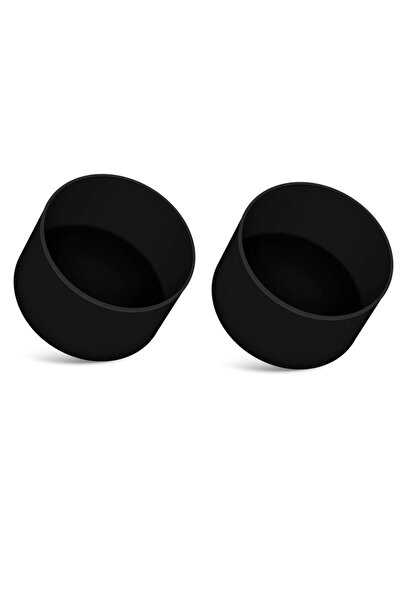 Choice قطعتان أسودتان، نصف قطعة، 7.5 سم، غطاء حماية سفلي من السيليكون مضاد لل...