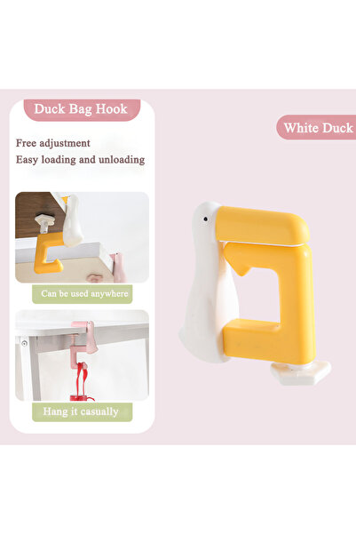 Choice خطاف محمول بتصميم بطة باللون الرمادي الفاتح، ديكور معلق على الطاولة، م...