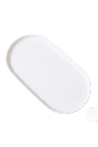 Choice 1pc White Fruit Plate Dessert Tray Stackable Oval Food Serving Tray Free Bone Dish Snack Plate Reusa