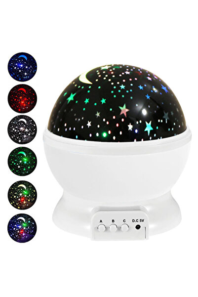 Choice مصباح LED أبيض يدور 360 درجة على شكل مجرة بتأثير سديم، جهاز عرض سماء نجمية حديث، ضوء ليلي للأطفال