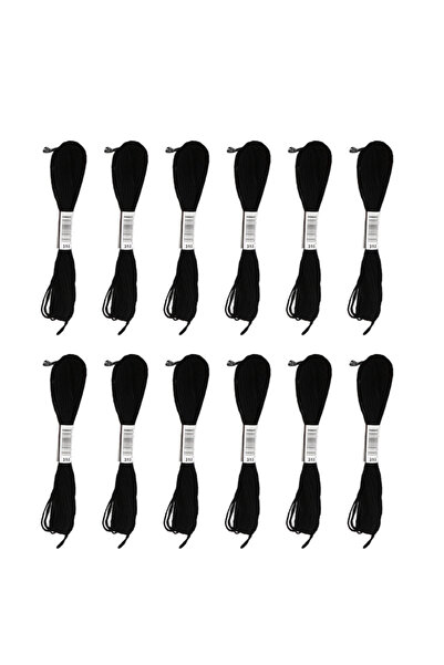 Choice 12PCS black 12/24PCS Cross Stitch Embroidery Thread For DIY Homemade C...