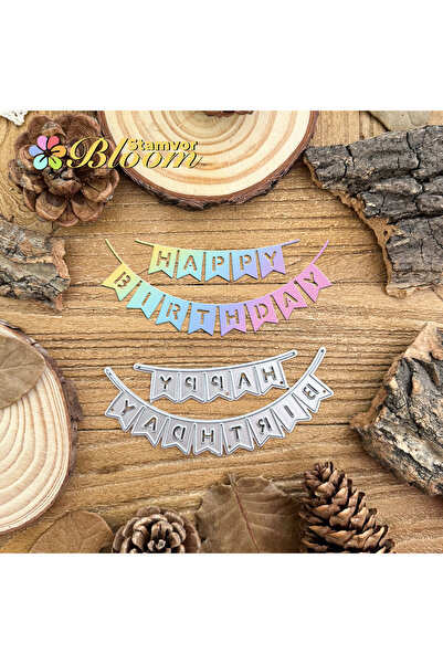 Choice Original HAPPY BIRTHDAY Party Banners Tags Metal Cutting Dies Scrapboo...