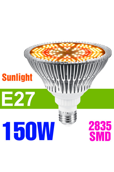 Choice مصباح إضاءة LED E27 بقدرة 150 واط، 150 واط، E27، طيف كامل لنمو النباتا...