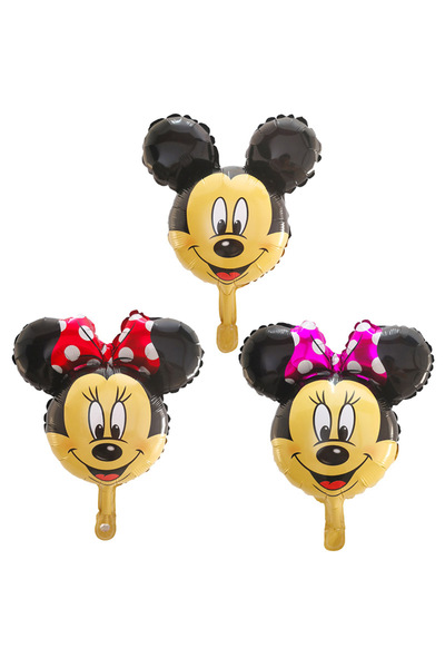 Disney مجموعة صغيرة من 10 قطع من بالونات ميني ميكي ماوس من رقائق الألومنيوم ل...