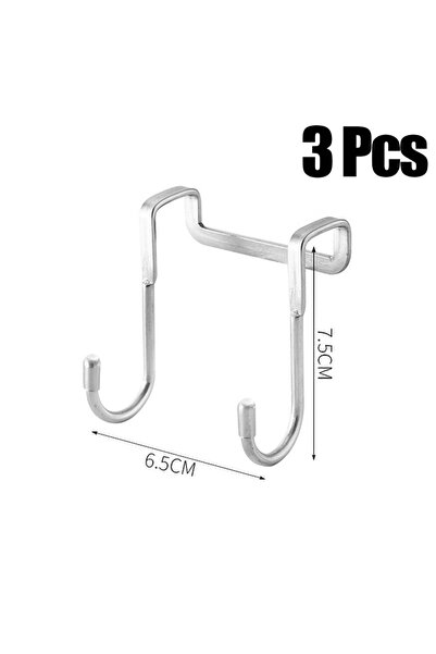 Choice 3PCS 304 Stainless Steel Hook Free Punching Double S-Shape Hook Kitche...