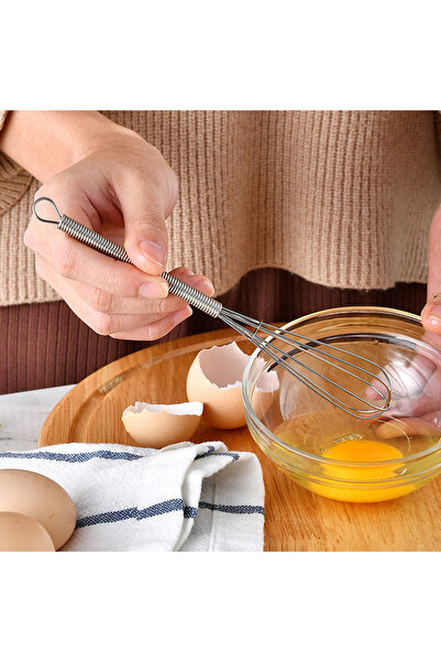 Choice 2pcs Mini Stainless Steel Balloon Wire Whisk Manual Egg Beater Mixer Kitchen Baking Utensil Milk ...