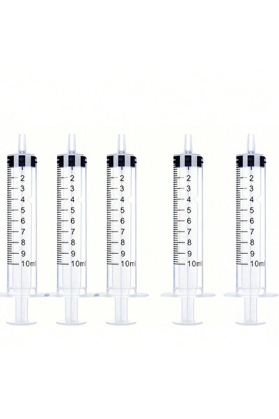 Choice4 10 مل، 5 قطع، محقنة بلاستيكية، أداة قياس سائل، محكمة الغلق بشكل فردي،...