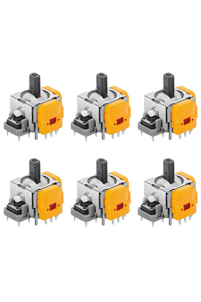 Choice 6 قطع من عصي التحكم بتأثير هول لجهاز تحكم PS5، عجلة استشعار تناظرية ثلاثية الأبعاد لعصا التحكم البديلة لجهاز P