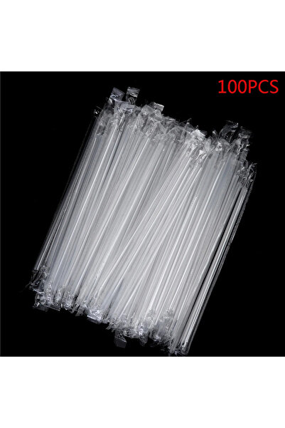 choice2 D023-1 100 قطعة من مصاصات الشرب المصنوعة من مادة البولي بروبيلين الشف...