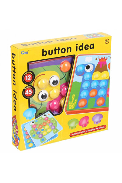 Micostore Joc mozaic creativ, piese mari, de tip Fantacolor Junior, Button Idea, Genius Art