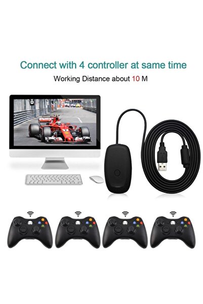 Choice black USB Receiver Adapter For Xbox 360 Wireless Gamepad Transmitter Support PC Win7/8/10 For Micros