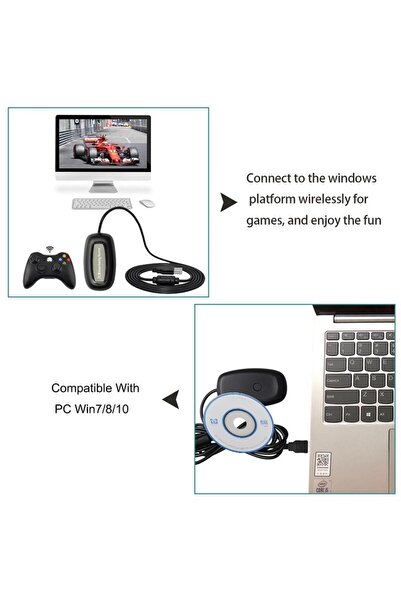 Choice black USB Receiver Adapter For Xbox 360 Wireless Gamepad Transmitter Support PC Win7/8/10 For Micros