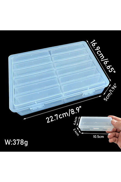 Choice 12 G105 مجموعة واحدة من 12 قطعة من صناديق التخزين المستطيلة، هدية تخزي...