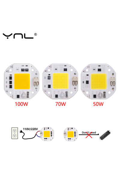 Choice 100 واط 220 فولت ضوء بارد 50 واط 70 واط 100 واط COB LED رقاقة عالية ال...