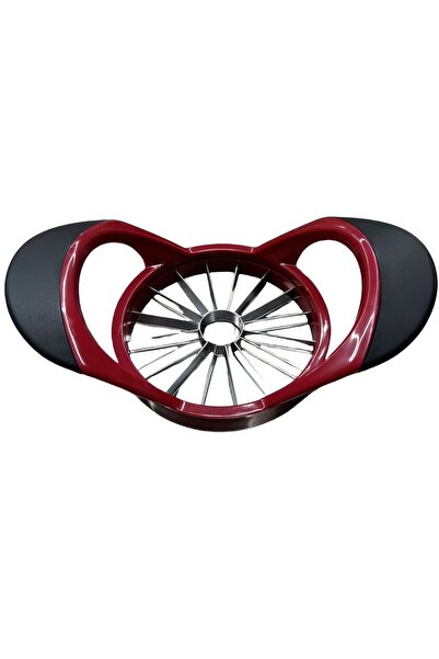 Choice قطاعة تفاح كبيرة حمراء اللون ذات 16 شفرة، قطاعة تفاح وقشرة، مصنوعة من ...