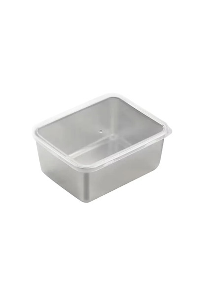 Choice صينية مستطيلة صغيرة الحجم من الفولاذ المقاوم للصدأ ذات سعة كبيرة لتقديم الطعام من المعدن، صينية أرز ونودلز