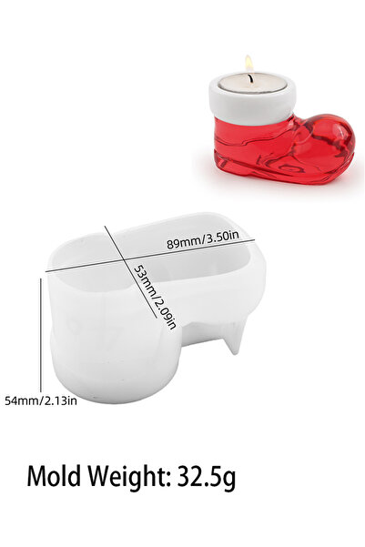 Choice sock Christmas Boots Shoes Candle Holder Silicone Mold DIY Table Decoration Crystal Drop Glue Epoxy