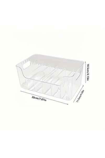 Choice صندوق تخزين توابل بلاستيكي شفاف (قطعة واحدة) مع فاصل قابل للتعديل | من...