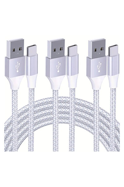 Choice كابل شحن USB-A إلى Type-C بطول 2 متر (3 قطع) - شحن سريع لهواتف Galaxy A15 و A25 و A3