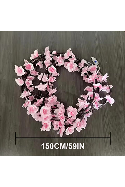 Choice 72 مصباح ليد أبيض دافئ، 72 مصباح ليد على شكل زهرة الكرز، مزود بمنفذ US...