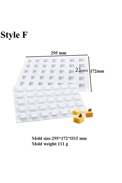 Choice قالب شوكولاتة سيليكون بتصميم هندسي صغير الحجم على شكل حرف F، أداة خبز ...