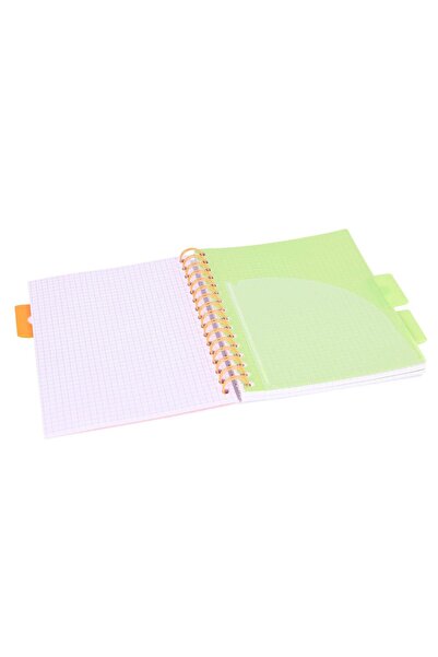 Strigo Spiral notebook and dividers Project Book NEON A5, mathematics, 200 pg, cardboard covers PADS015