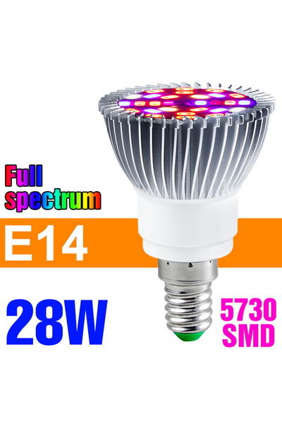 Choice مصباح إضاءة LED E14 28 واط 150 واط E27 لنمو النباتات طيف كامل E14 لشتل...