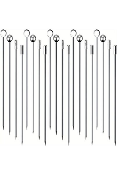 Choice 20 قطعة/الحزمة من أعواد الكوكتيل المصنوعة من الفولاذ المقاوم للصدأ، أع...