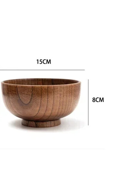 Choice وعاء خشبي على الطراز الياباني وعاء خشبي من نوع جوجوبا وعاء حساء دائري ...