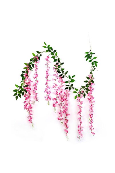 Choice قطعة واحدة من زهرة الوستارية الوردية المعلقة من زهور الوستارية الحريري...