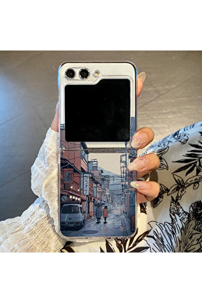 Choice جراب شفاف بنمط أفقي لهاتف سامسونج جالاكسي زد فليب 6 A655، متوافق مع زد...