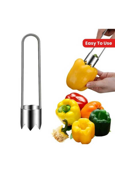 Choice أداة إزالة بذور الفاكهة والخضروات من الفولاذ المقاوم للصدأ، أداة إزالة بذور الفلفل الأحمر، أداة مطبخ عالمية