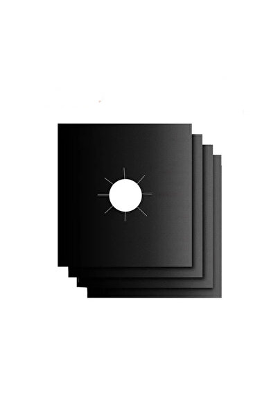 Choice Black 4pcs Heat-resistant Stove Burner Covers Reusable, Non-Stick stov...