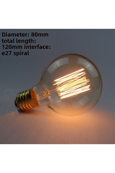 Choice 40 واط 220 فولت نعم G80 Edison Bulb E27 أبيض دافئ 40 واط 60 واط ST64 G...