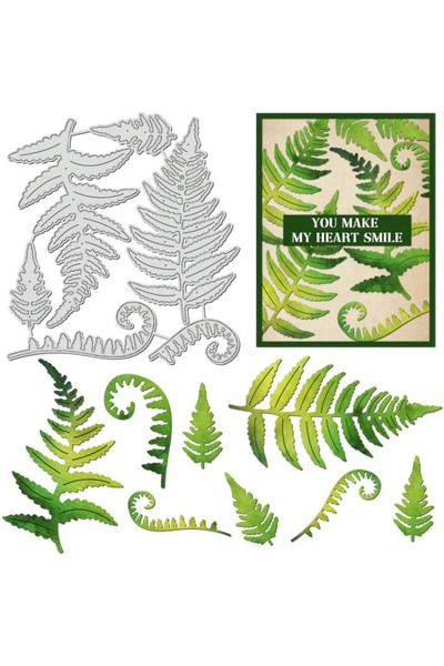 Choice AECH08-05114 Fern Leaves Die Cuts for Card Making Leaves Cutting Dies ...