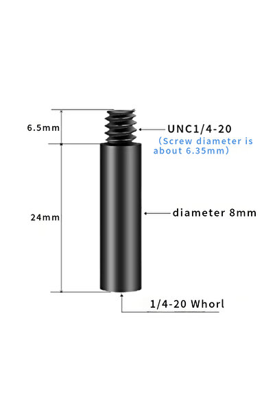 Choice قطعتان من قضبان التمديد 24 مم/44 مم/70 مم/94 مم، 1/4 بوصة أنثى سفلية و1/4 بوصة ذكر علوية، موسعات حوامل ثلاثية القوائم