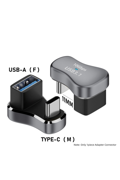Choice A to C 180 Degree Angle USB C Adapter Type C Male to Female 20Gbps PD 140W Fast Charging Converter A