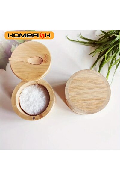 Choice Salt Seasoning Jars Pepper Jar Bamboo Condiment Box Bowl Storage Pot Set Wood Sugar Container Hol...