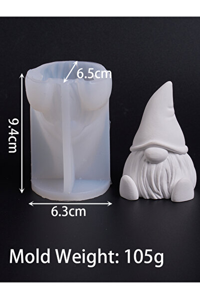 Choice 01 قالب سيليكون لشموع سانتا كلوز ثلاثية الأبعاد DIY لعيد الميلاد بدون وجه قزم عطري قوالب صابون جص راتنج