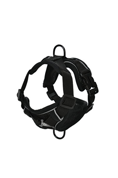 Choice M black Dog Harness Leash Set For Small Medium Dogs Cat Hiking Adjustable Puppy Leash Reflective Har