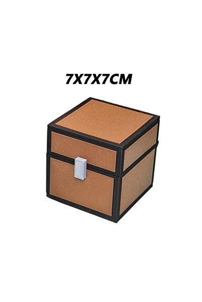 Choice 7x7x7cm MC Storage Box Magnetic Pixel Cute Jewelry Organizer Mini Toy Trinket Case Block Style Deskt