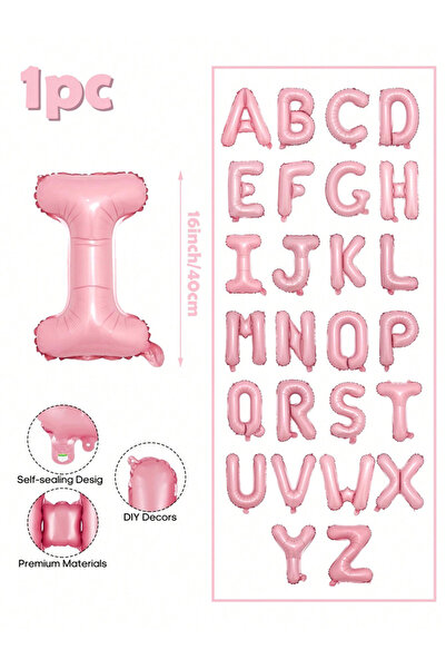 Choice بالونات زينة بأحرف وردية مقاس 16 بوصة، بالونات من رقائق الألومنيوم من ...