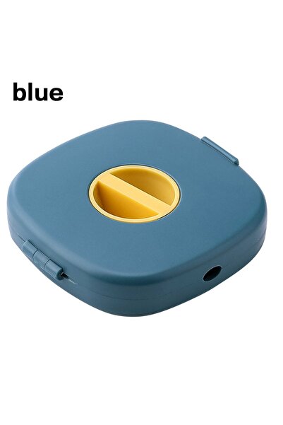 Choice Blue Portable Round USB Cable Winder Small Cable Organizer Rotating Data Cable Organizer Mobile Phon