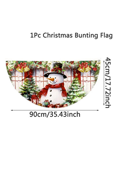 Choice 01 لافتة عيد الميلاد الخارجية على شكل مروحة علم ديكور عيد الميلاد للمن...