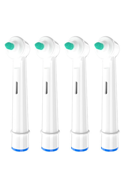 choice2 رؤوس فرشاة بديلة بيضاء - 4 قطع متوافقة مع فرشاة أسنان أورال بي الكهرب...